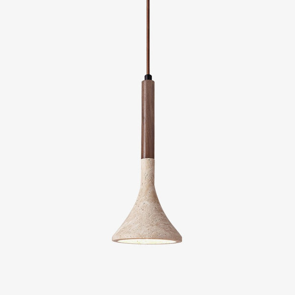 Verano Travertine Cone Pendant Light