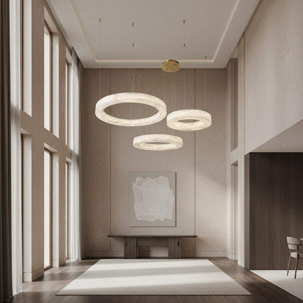 Triplo Chandelier | Round Alabaster | CLVC0213