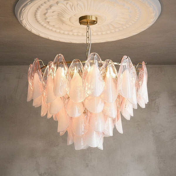 The Lucienne Chandelier | Glass & Stainless Steel | CLND016