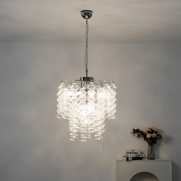 Ripple Glass Tube Chandelier