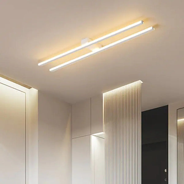 Arisha Modern Minimaliste Flush Mount Ceiling Light, Double-Linear