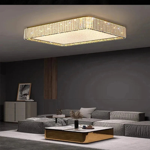 Lark Crystal Flush Mount Chandelier
