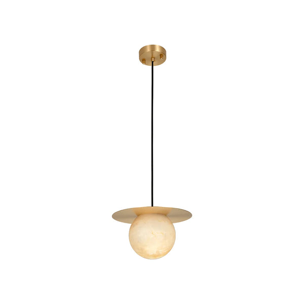 Saturn Round Alabaster Pendant Light