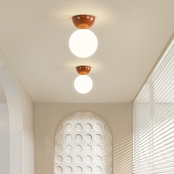 Valentina Modern Flush Mount Ceiling Light Metal Glass Bedroom