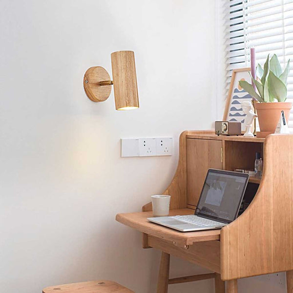 Ceiling / Wall Track Lighting Spotlight Nordic Simple LED, Wood