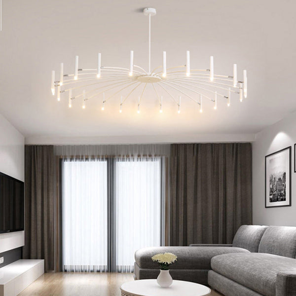 Wrought Iron Multi Light Linear Chandelier for Living Room