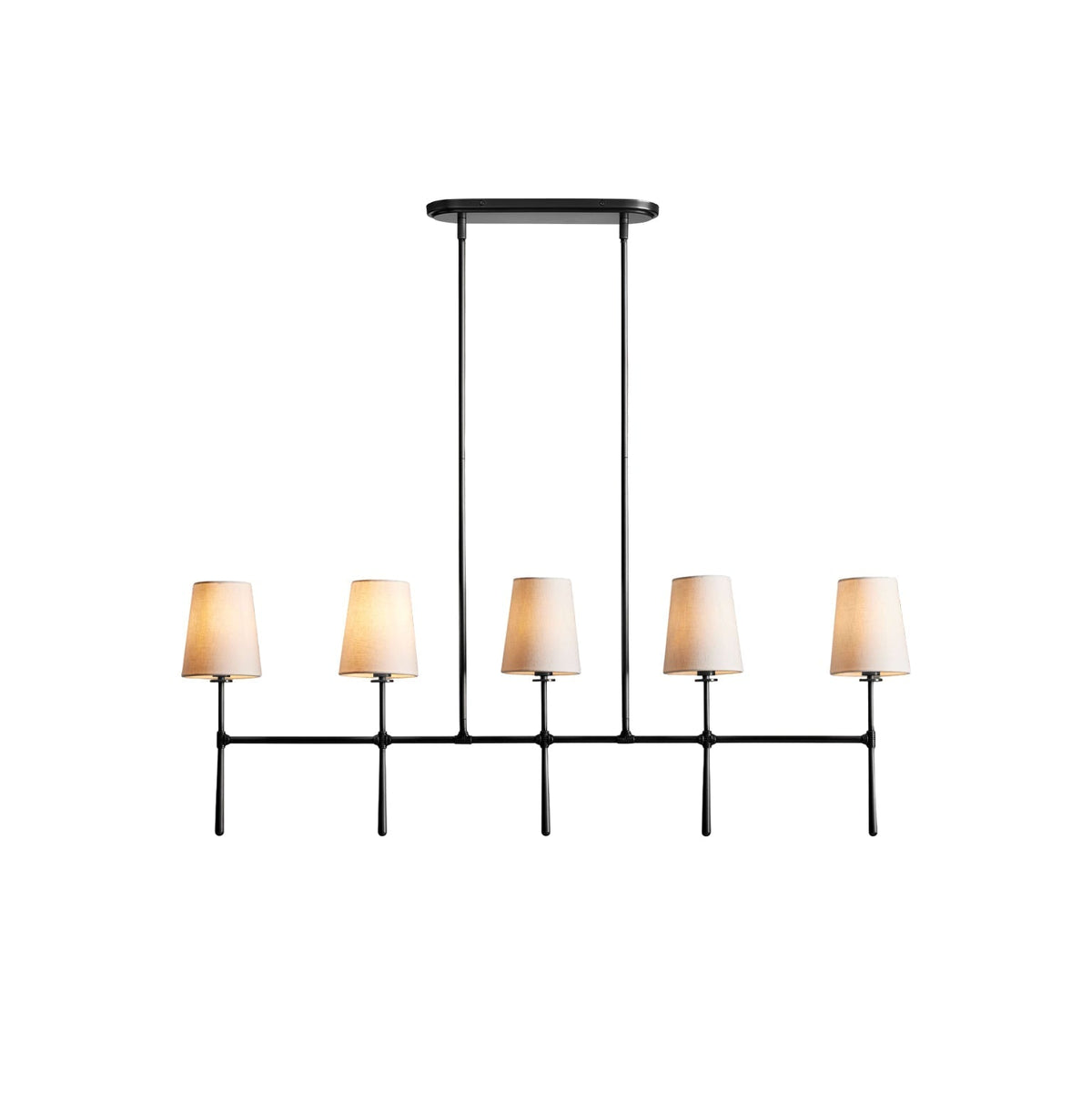 Eurvinen Vintage Industrial Linear Fabric Chandelier