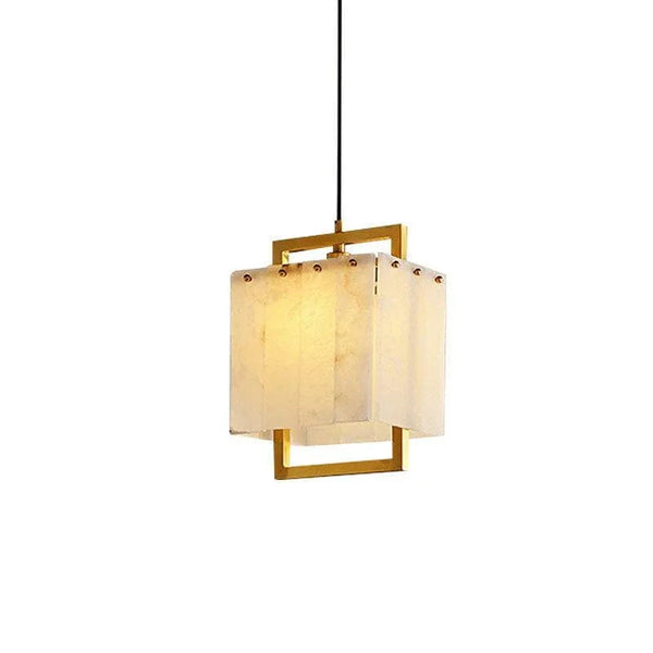 Marble lampshade chandelier