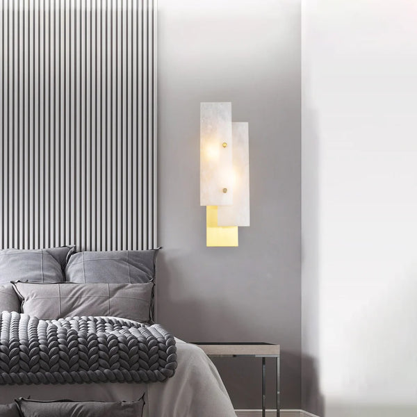 Rectangular Alabaster Wall Lamp