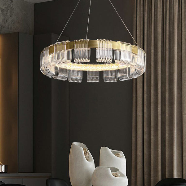 Circular Pendant LED Light Minimalist for Bedroom