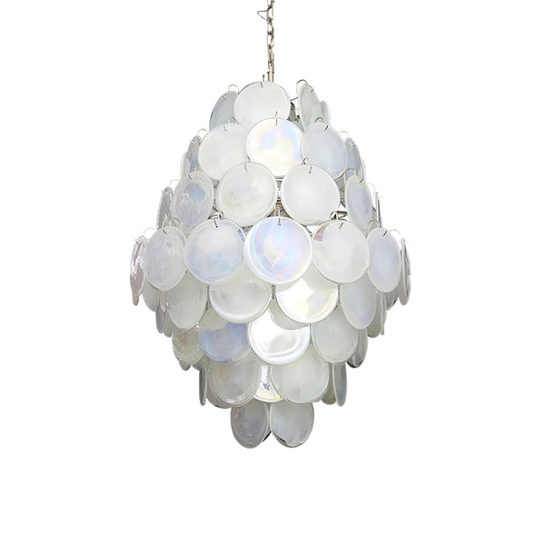 Vintage White Discs Chandelie