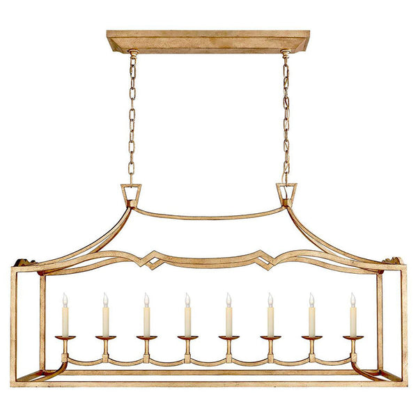 Ripple Classic Linear Brass Chandelier