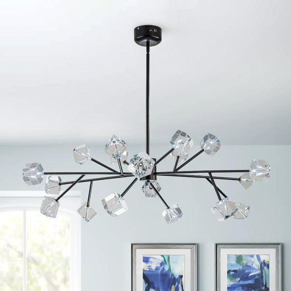 Plotuvox Modern Mid-century Glam Branch Sputnik Crystal Chandelier