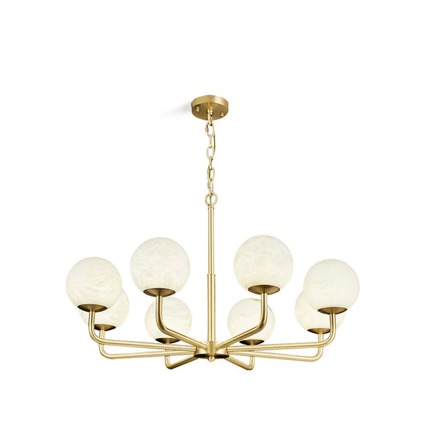 Erich Chandelier Alabaster Globe Elegance