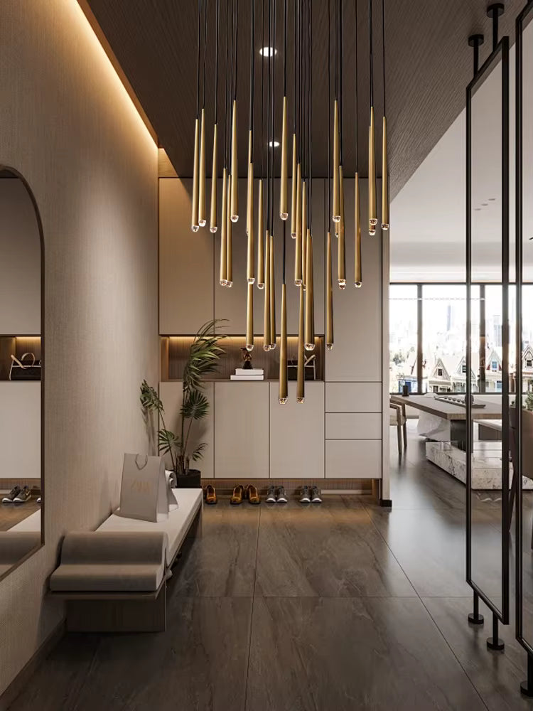 Contemporary Chandelier for High Ceiling Living Room & Foyer