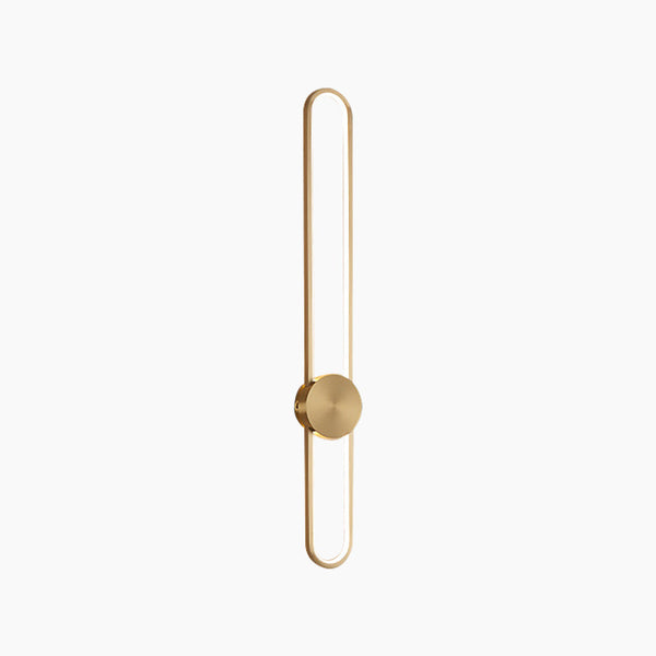 Wall Sconce Lamp Modern Sleek Aluminum Long Oval LED, Black / Gold