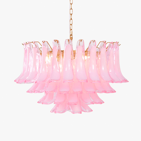 Fiora Pink Glass Chandelier