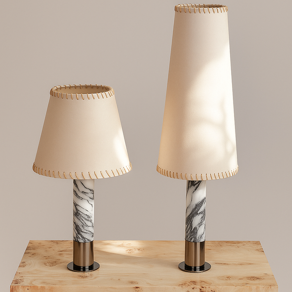 Marble & Parchment Table Lamps | CL5773GH