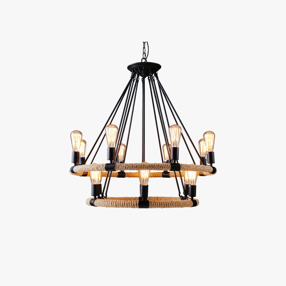 Vintage Chandeliers with Rope Detail
