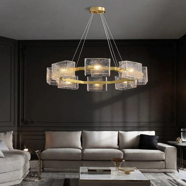 Water ripple Glass Chandelier