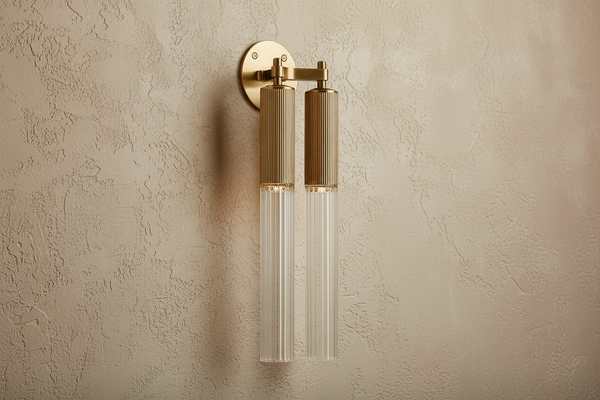 Flume Brass Double Wall Light | CLOL8563