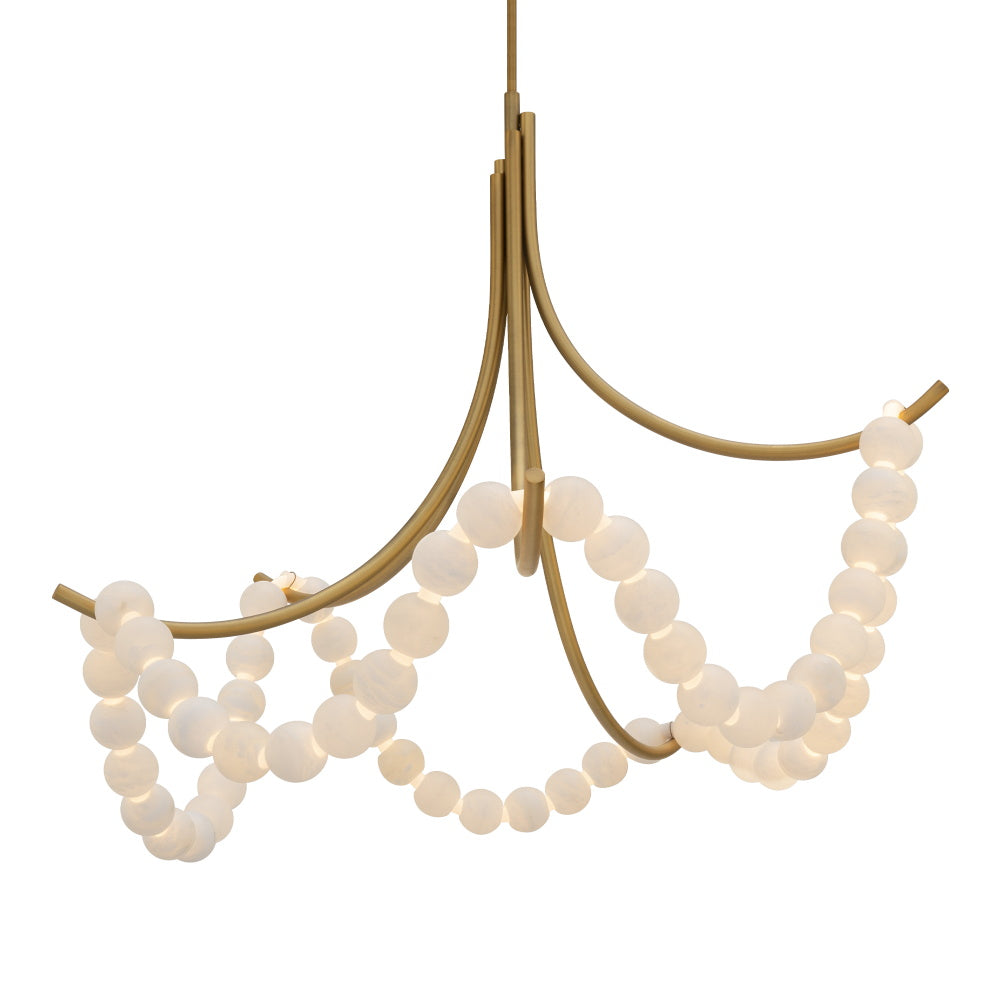 Zavenarae Nordic Art Nickel Alabaster Chandelier
