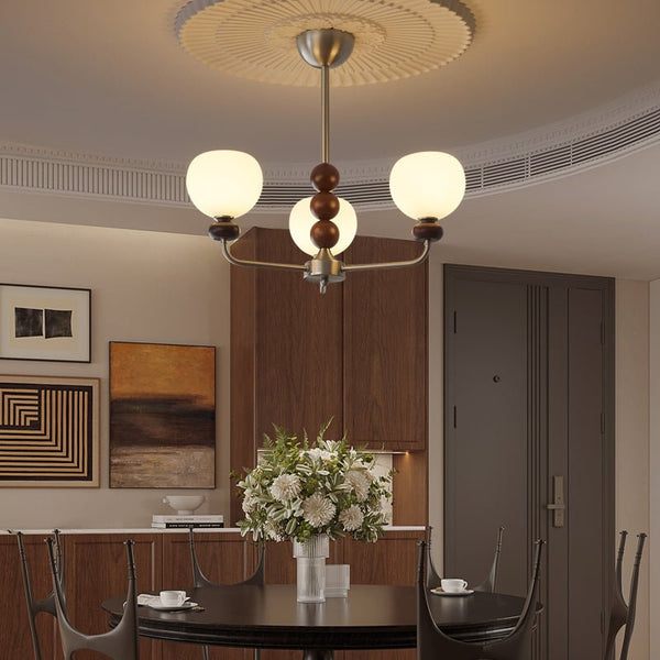 Orb Walnut Chandelier