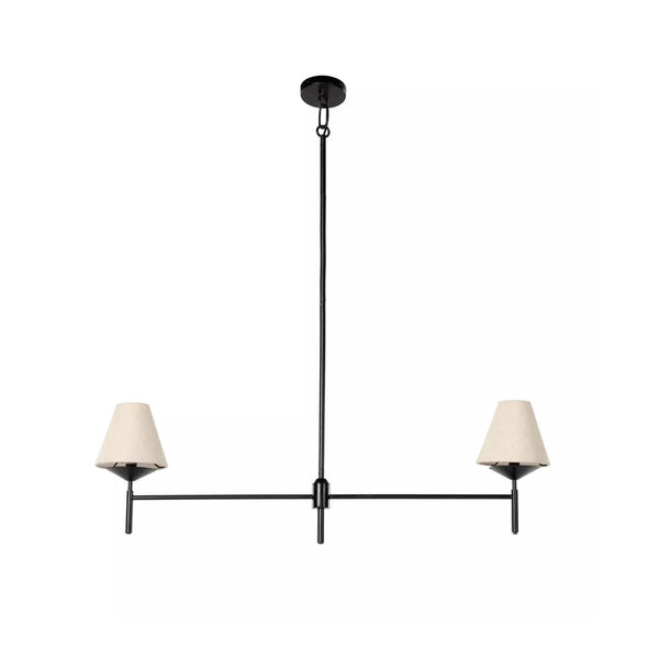 Ulphaa Vintage Industrial Black Fabric Chandelier
