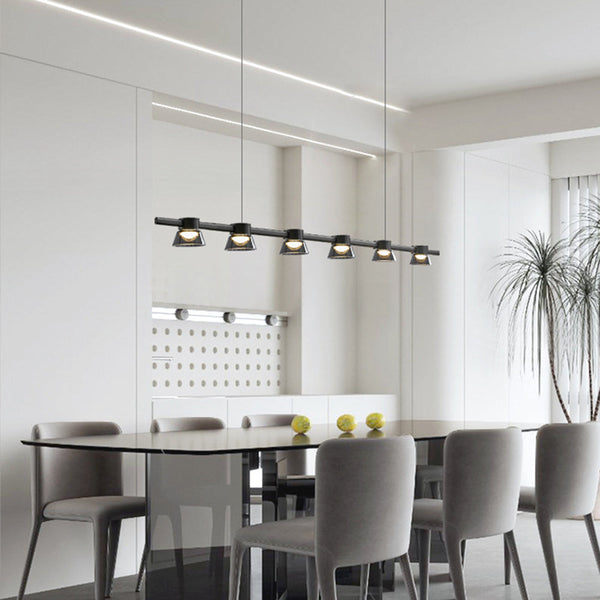 Arisha Modern Linear Metal Pendant Light,Black