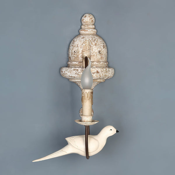 Syraean Vintage Retro Bird Wooden Wall Lamp