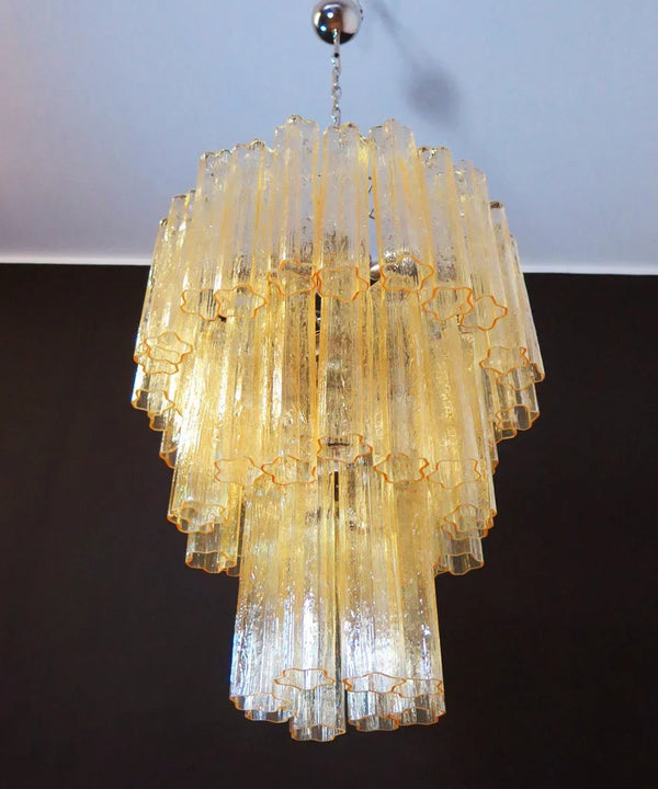 Elegant Yellow Tube Chandelier