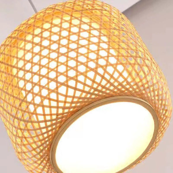 Chinese Rattan Bamboo Lantern Pendant Light