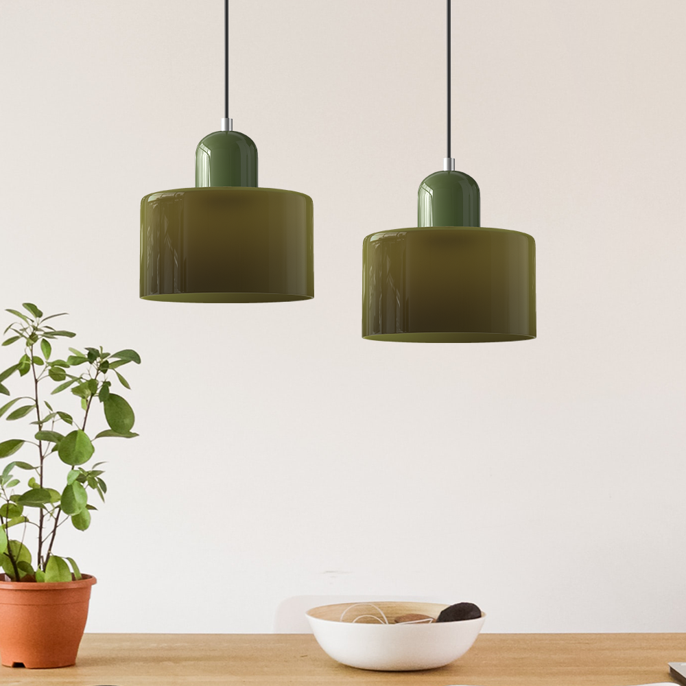 Bauhaus Small Glass Art Pendant Light For Kitchen Island