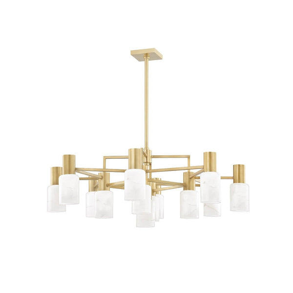 Drift Centerport Chrome Alabaster Chandelier