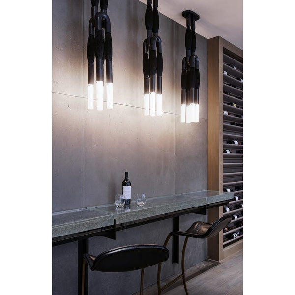 Cacarir Traditional Art Black Pendant Lamp