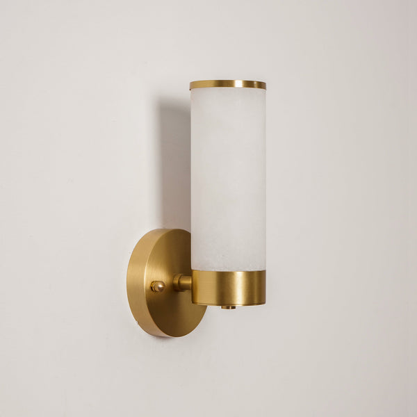 Olvynis Brass Alabaster Wall Lamp