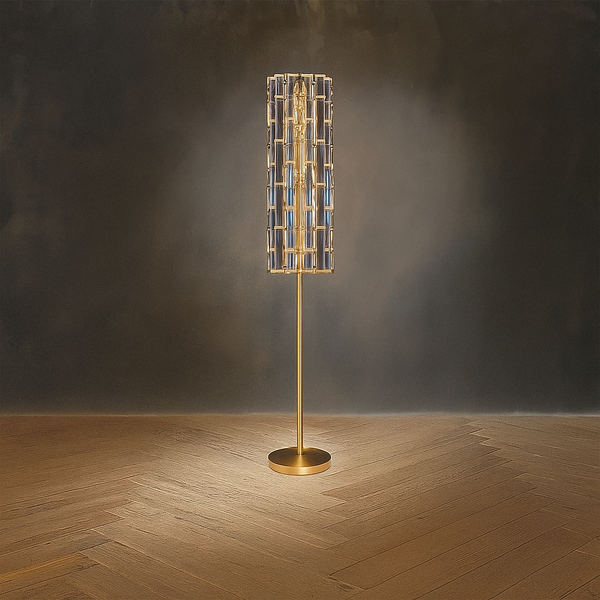 K9 Amber Crystal Rod Floor Lamp | CLGTP025F