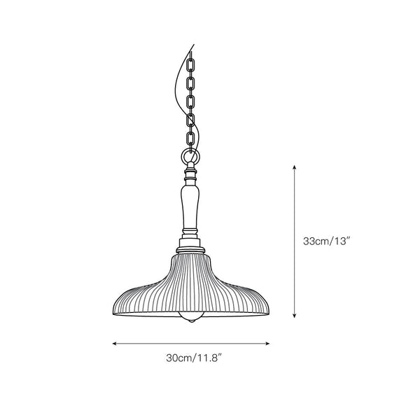 Zomiror Brass Glass Pendant Light
