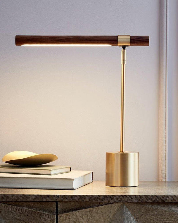 Walnut-lookalike Cantilever Table Lamp