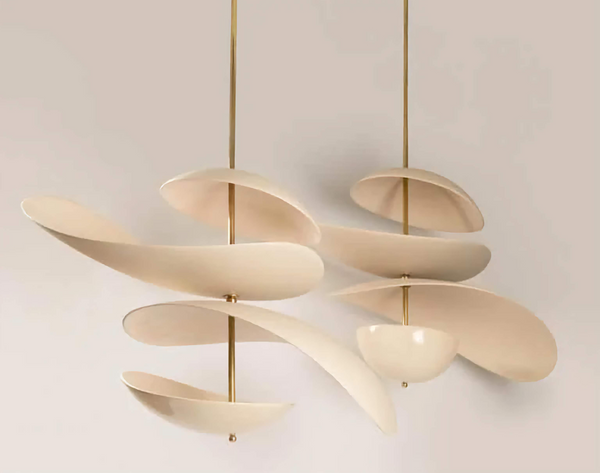 4-Blade Sculptural Plaster Chandelier | CLLEA24