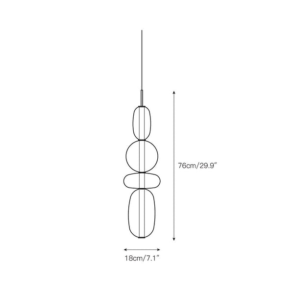 Zodore Art Stained Glass Pendant Light