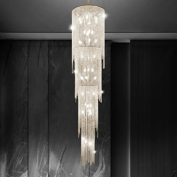 Kyra Real Crystal Staircase Chandelier