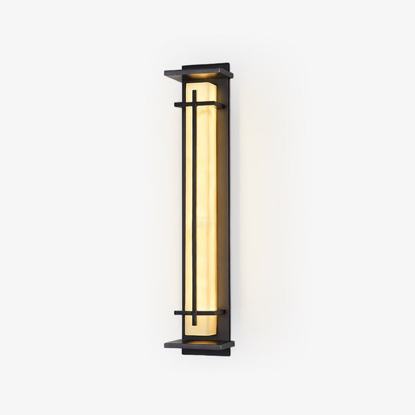 Avenirette Square Outdoor Wall Light Imitation Alabaster Waterproof