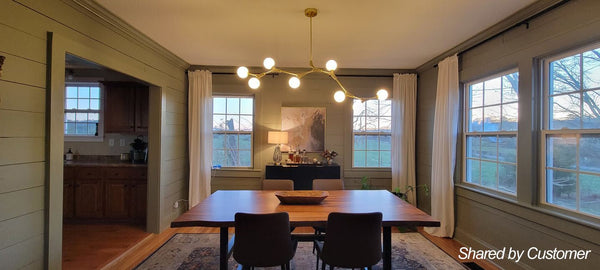 Nivero Linear Bubble Glass Chandelier