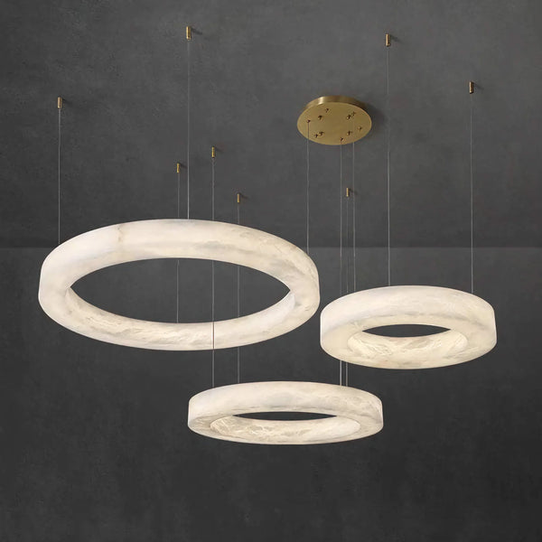 Triplo Chandelier | Round Alabaster | CLVC0213