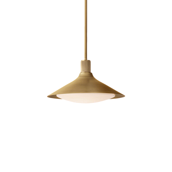 Tapered Brass Pendant Light