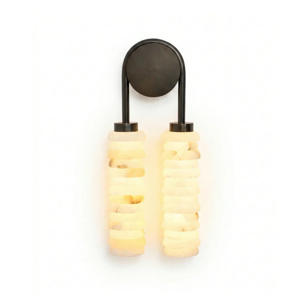 Calla Ribbed Alabaster Wall Sconce