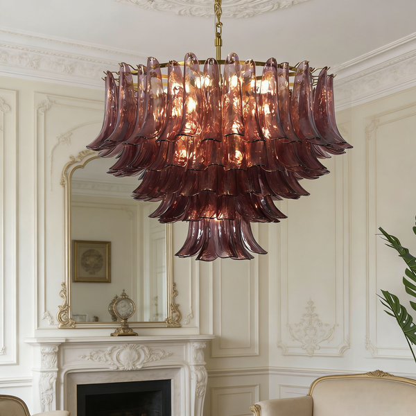 Amethyst Murano Glass Saddle Chandelier
