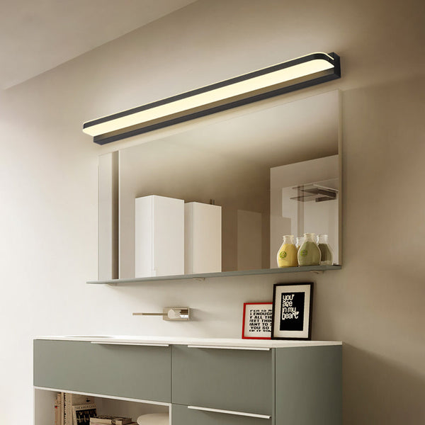 Arisha Wall Lamp Rectangular Modern, Mirror, Black/White/Chrome/Gold