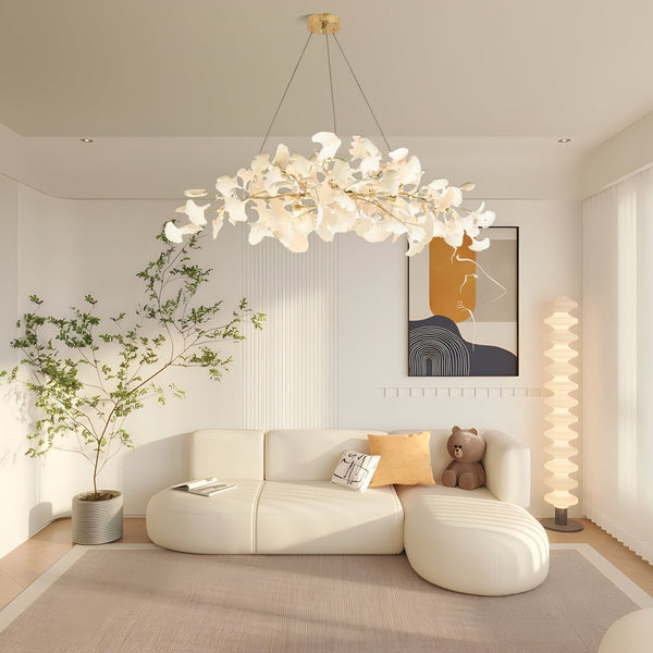 Oriiselle Chandelier Ceramic Gingko Petal Gold